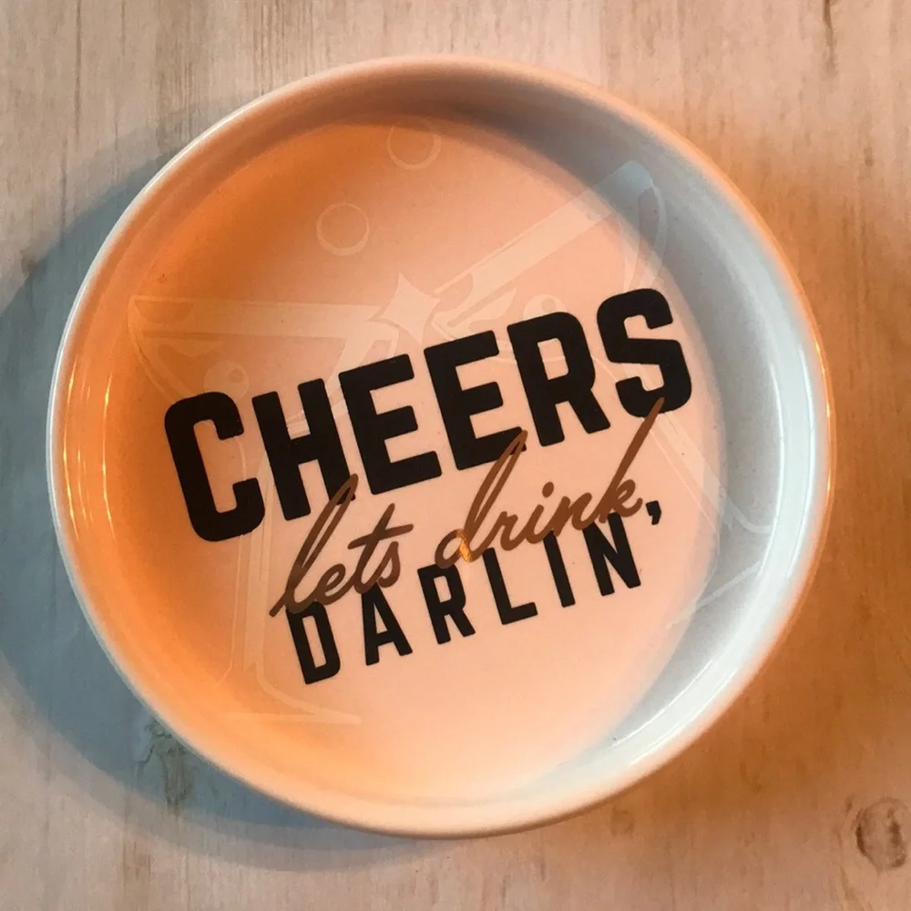 Rosanna Cheers Lets Drink, Darlin’ Wine Coaster